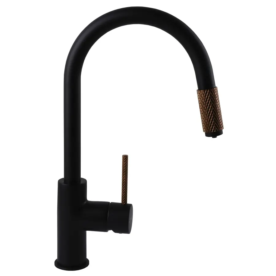 Смеситель для кухни под осмос TOPAZ CORSICA TC-8801-H39-BL черный/бронза