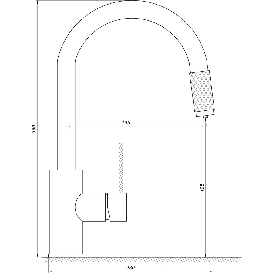 Смеситель для кухни под осмос TOPAZ CORSICA TC-8801-H39-BL черный/бронза