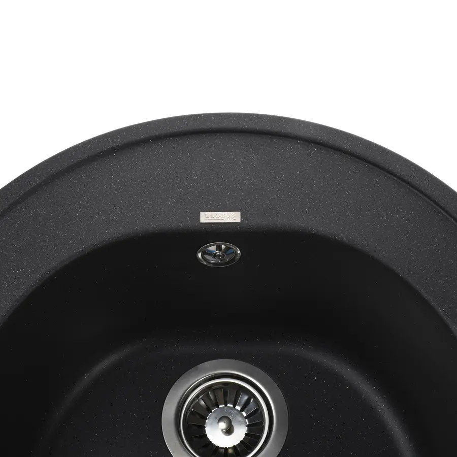 Гранитная кухонная мойка Globus Lux MARTIN черный металлик 510мм-А0001