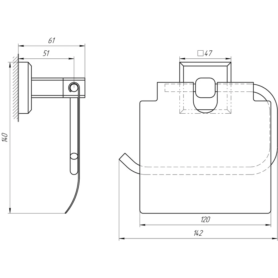 Держатель туалетной бумаги TOPAZ tкв 9926