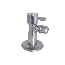 Кран напівобертовий кутовий з цангою SOLOMON 1/2″х 3/8″ Lazer 7076