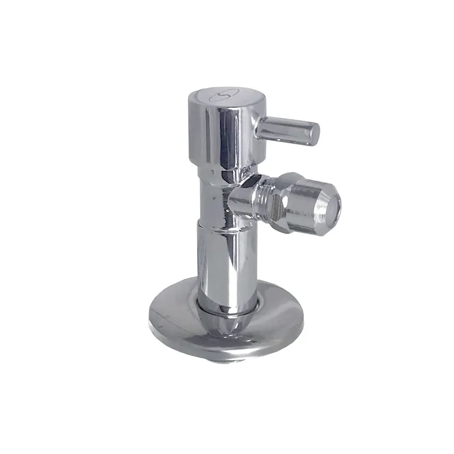 Кран напівобертовий кутовий з цангою SOLOMON 1/2″х 3/8″ Lazer 7076