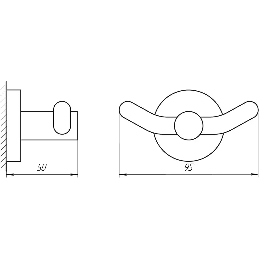 Гачок подвійний Perfect Sanitary Appliances SP 8125