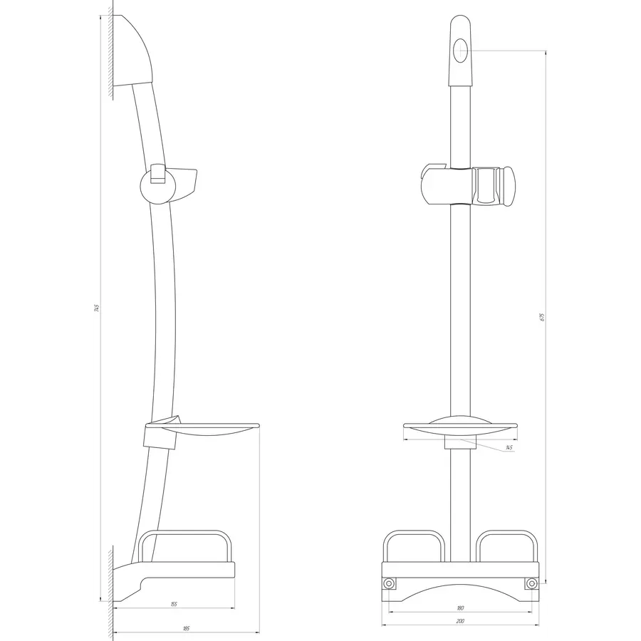 Душевая стойка Dishi L106-TP-C