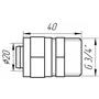 Муфта с наружной резьбой APE ITALY 701 L 3 / 4x20