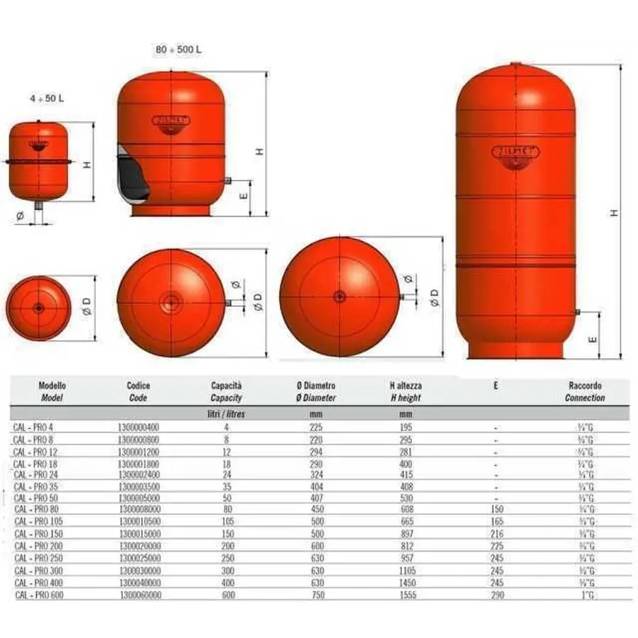 Бак Zilmet cal-pro для систем опалення 600л 6bar ( 1300060000 )