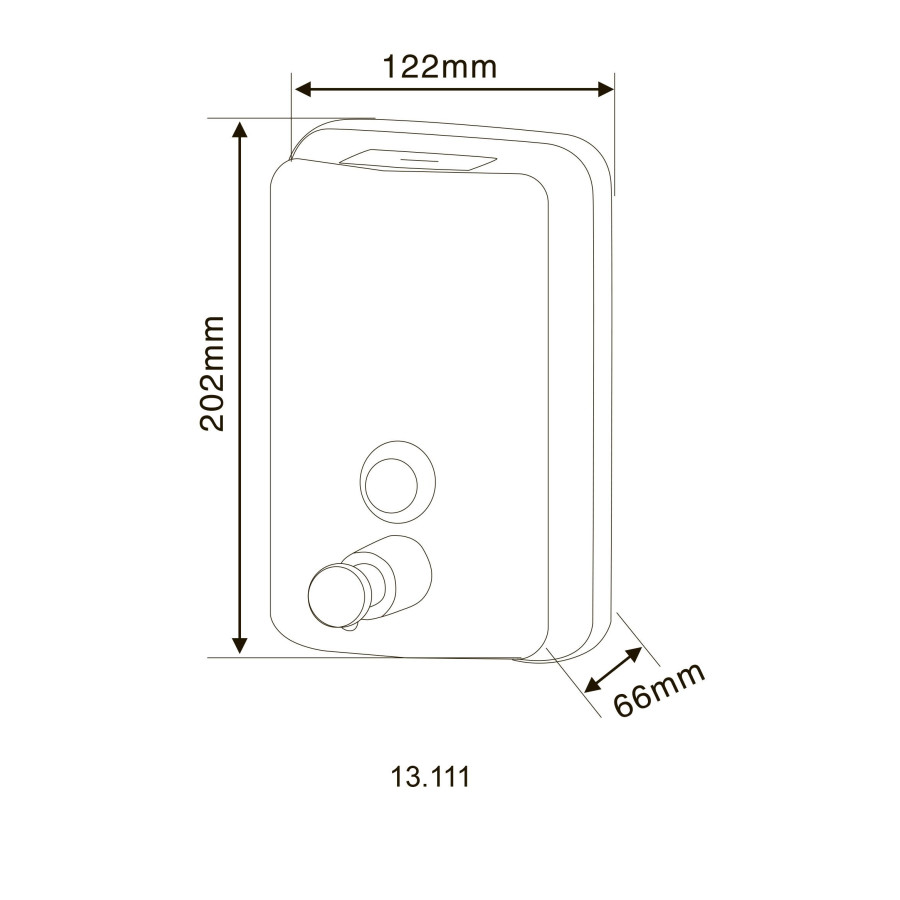 Дозатор жидкого мыла HOTEC 13.111 Stainless Steel