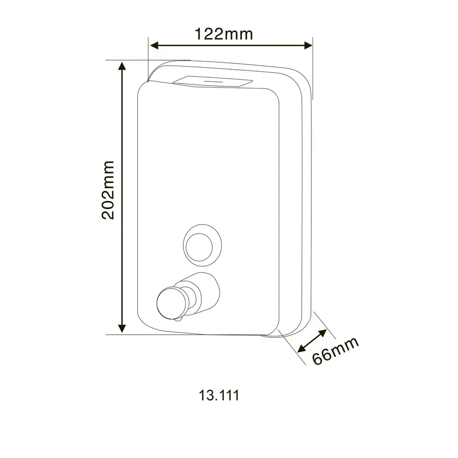 Дозатор рідкого мила HOTEC 13.111 Stainless Steel