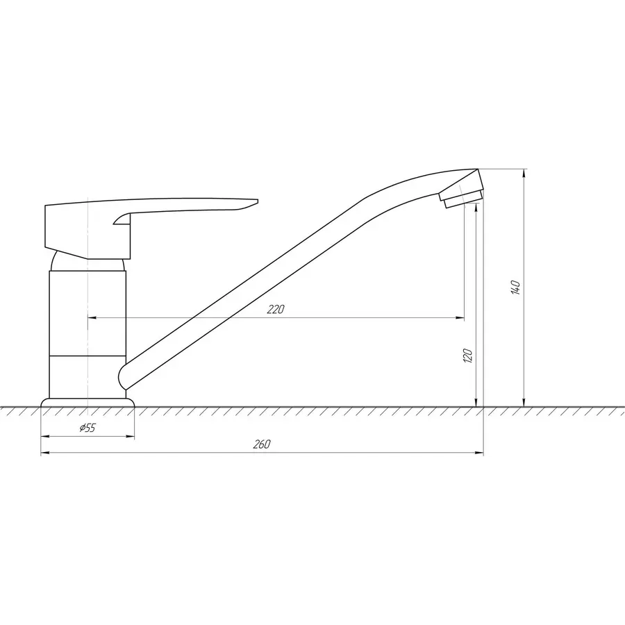 Кухонний змішувач CRISTAL SEVA GSV-0203-BIG 