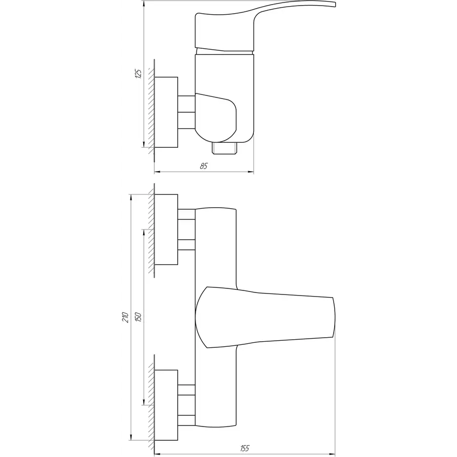 Смеситель для душа Globus Lux QUEENSLAND GLQU-105