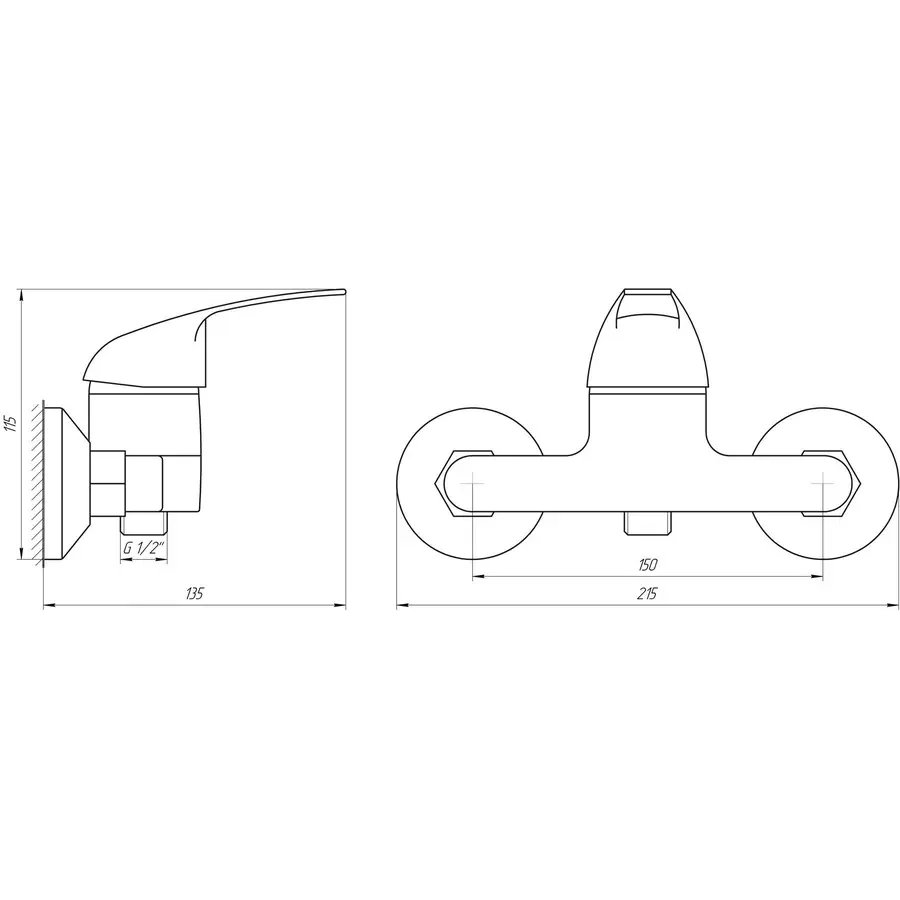 Змішувач для душу BRAVO Comfort BF-105 латунь