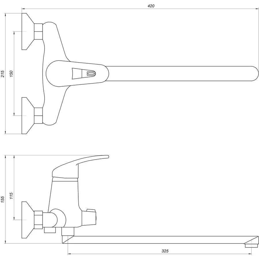 Змішувач для ванни Globus Lux Caprice GLCA-0208