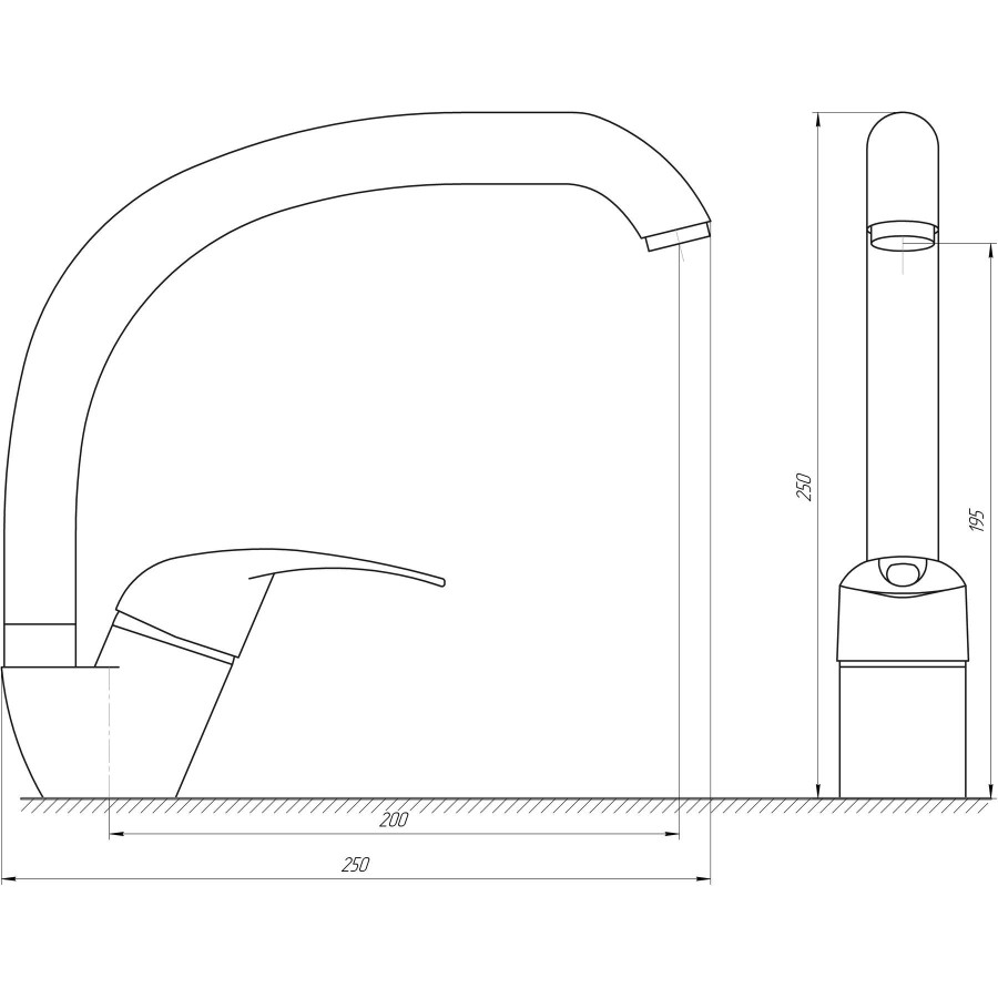 Смеситель для кухни Globus Lux Smart GLSM-0203S