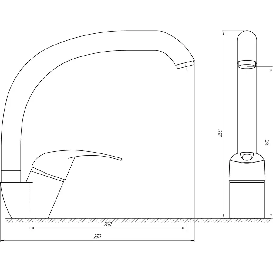 Змішувач для кухні Globus Lux Smart GLSM-0203S