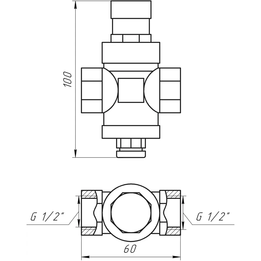 Редуктор под манометр ITAP 1/2 "361