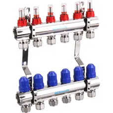 Колектор з вимірювачем витрат, регуляторами та кріпленням GROSS 8504 1″x6 Колектор з вимірювачем витрат, регуляторами та кріпленням GROSS 8504 1″x6