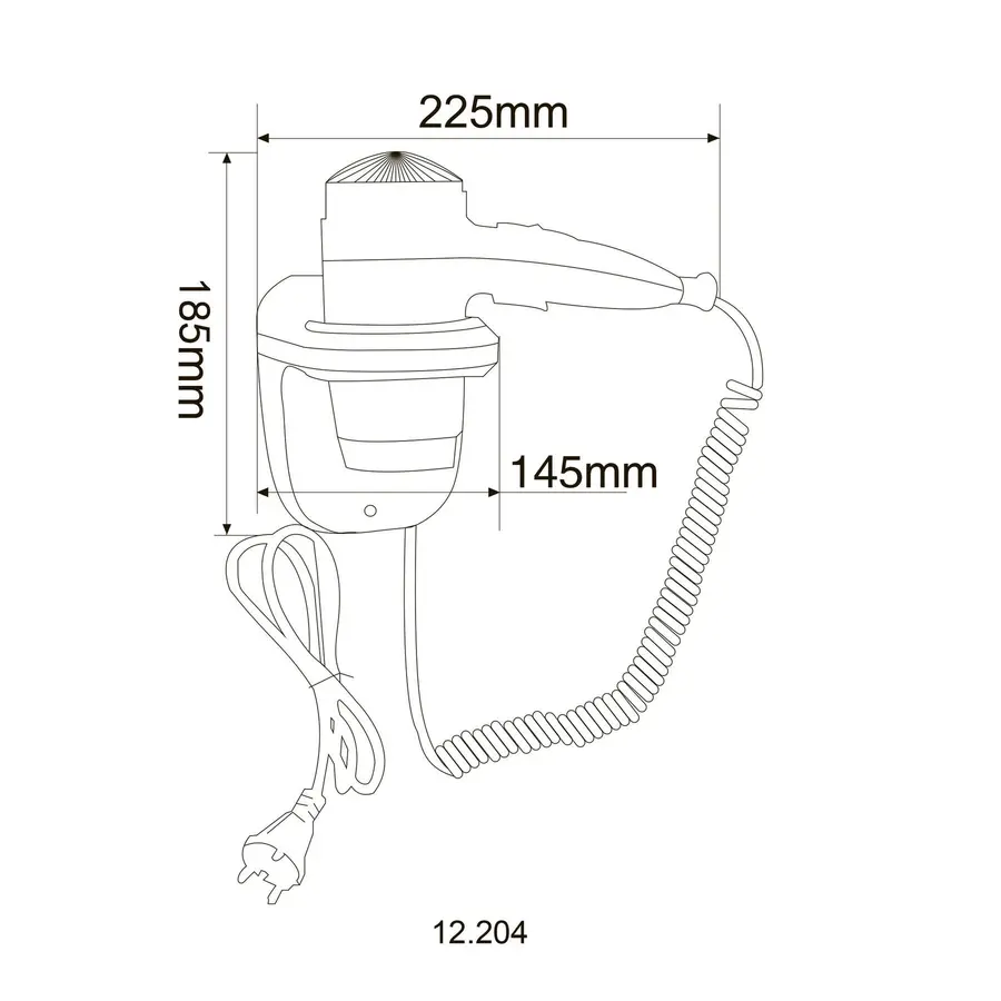 Фен HOTEC 12.204 ABS White