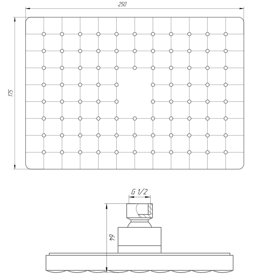 Душова лійка Globus Lux SD-002-25-BB