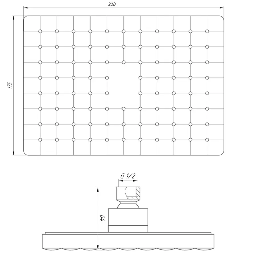 Душова лійка Globus Lux SD-002-25-BB