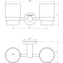 Стакан подвійний Globus Lux BS8428 чорний матовий SUS304