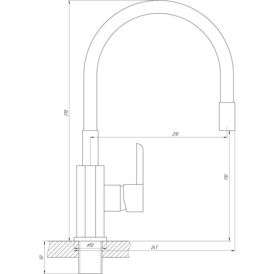 Змішувач для кухні DOMINO PRESTIGE DPS-203SLR-WHITE