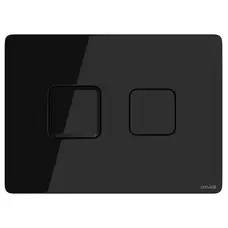 Кнопка змиву Cersanit ACCENTO SQUARE PNEUMATIC чорне скло