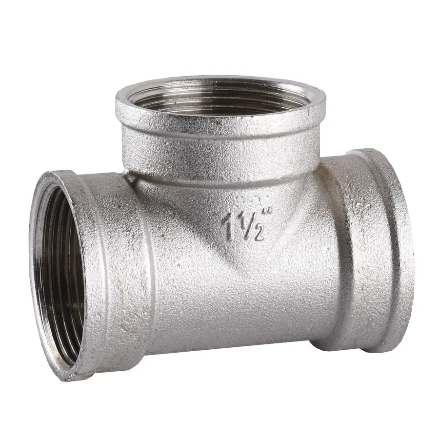 Трійник нікельований 1 1/2″ВР х 1 1/2″ВР х 1 1/2″ВР ливарний A0207-1А(нк) VA