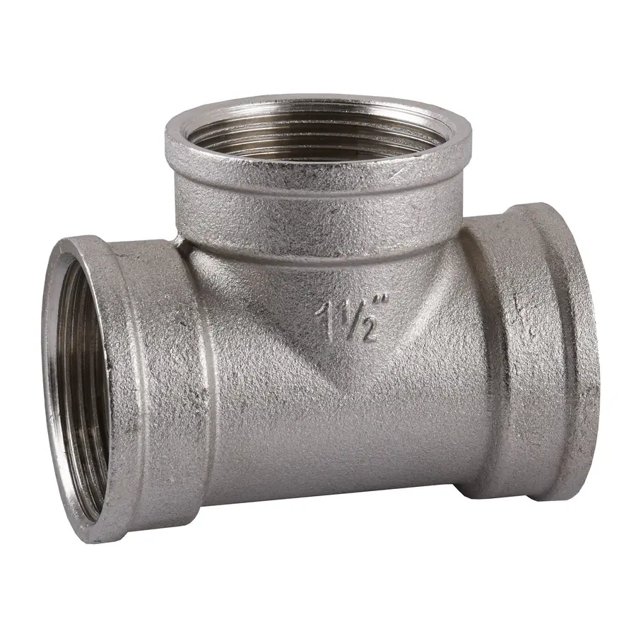 Трійник нікельований 1 1/2″ВР х 1 1/2″ВР х 1 1/2″ВР ливарний A0207-1А(нк) VA