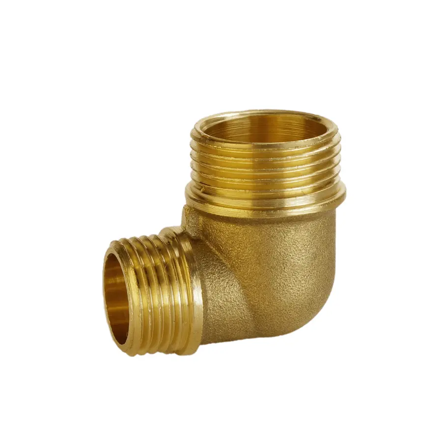 Кутник редукційний латунний 3/4″ЗР х 1/2″ЗР штампований А0105А