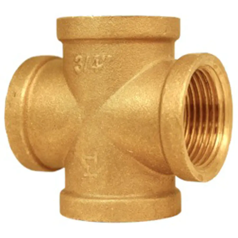 Хрестовина латунна 3/4″ВР х 3/4″ВР х 3/4″ВР х 3/4″ВР ливарна А4605-1А