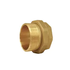 Згін американка пряма латунна 1″ВР х 1″ЗР штампована з резиновою прокладкою Б0811А VA