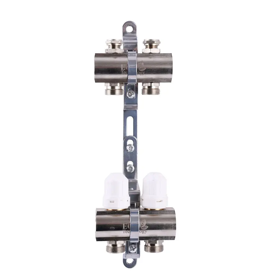 Колектор з регуляторами та кріпленням ECO 001С 1″x2