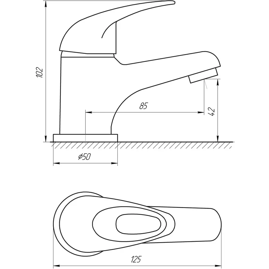 Смеситель для умывальника EcoMix ELIT EM-101