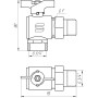 Кран шаровой угловой с американкой SELBA 3/4 "SL1543