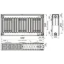 Радіатор сталевий панельний KALDE 22 низ/справа 300x500 (без OUTER)