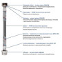 Шланг нержавеющая сталь SOLOMON 1/2 "х1 / 2" ВВ 0,2м. HS30