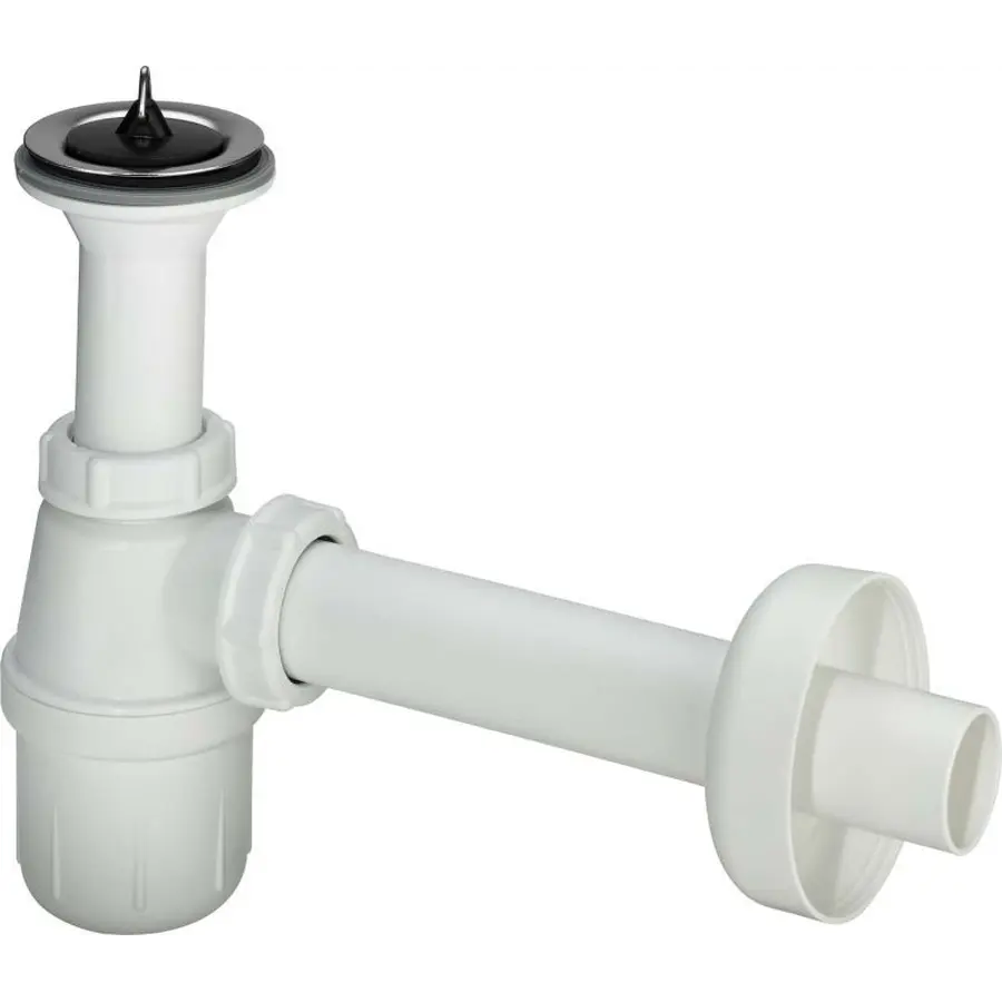 Сифон для раковини VIEGA 1 1/4″ x 1 1/2″ пластик білий бутил. з/г 309312