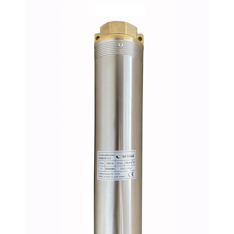 Насос свердловинний з підв, стійк, до піску OPTIMA 4SD8/36 5,5 кВт 209м 3-фазний ( 2 частини )