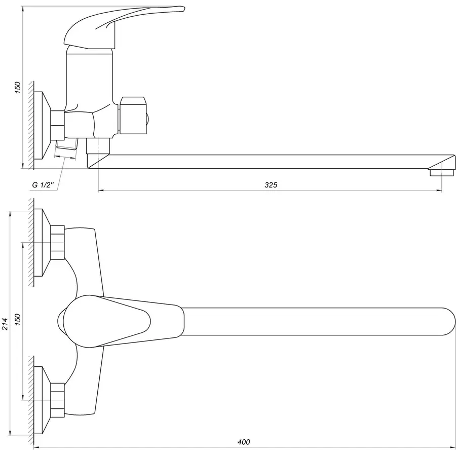 Змішувач для ванни EcoMix GEZ-WHITE-208