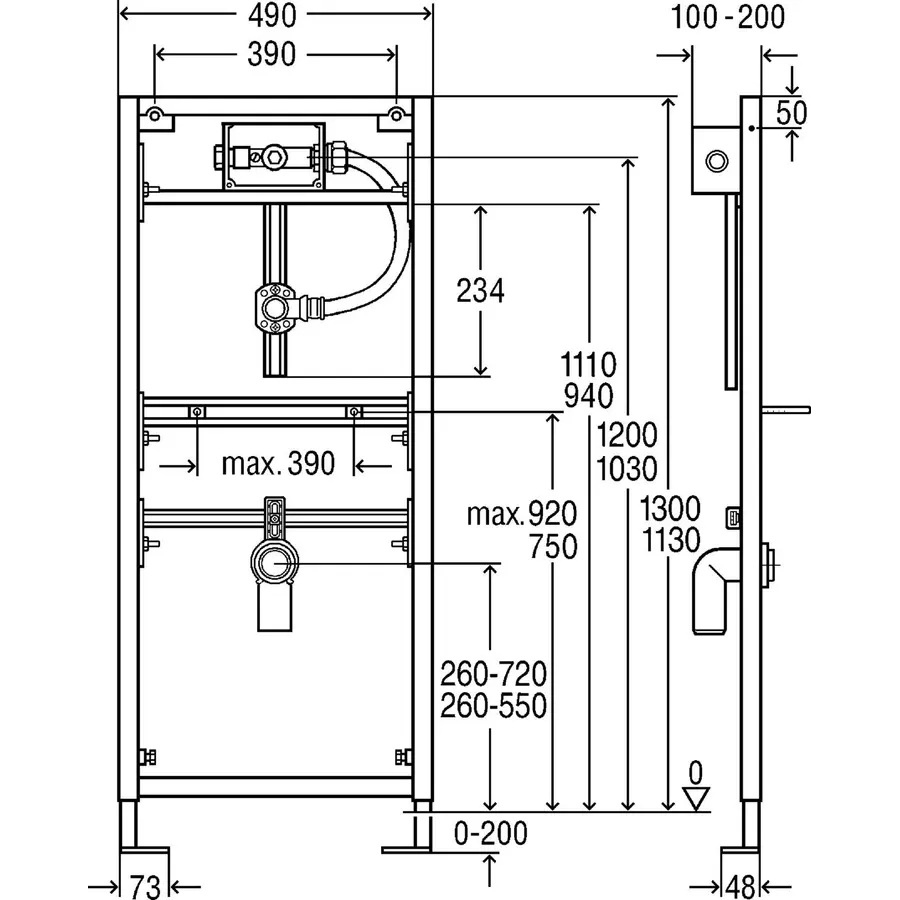 Модуль-рама для пісуара Eco Plus Viega 461843