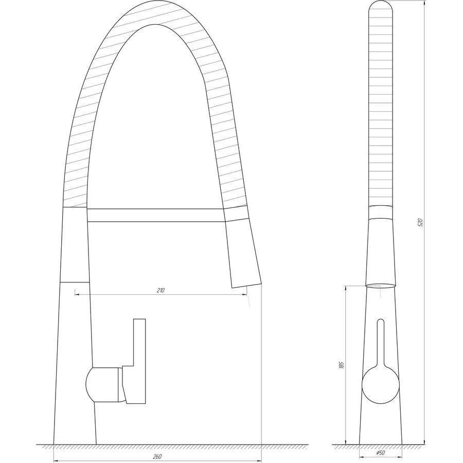 Кухонний змішувач Globus Lux LAZER GLLR-1032