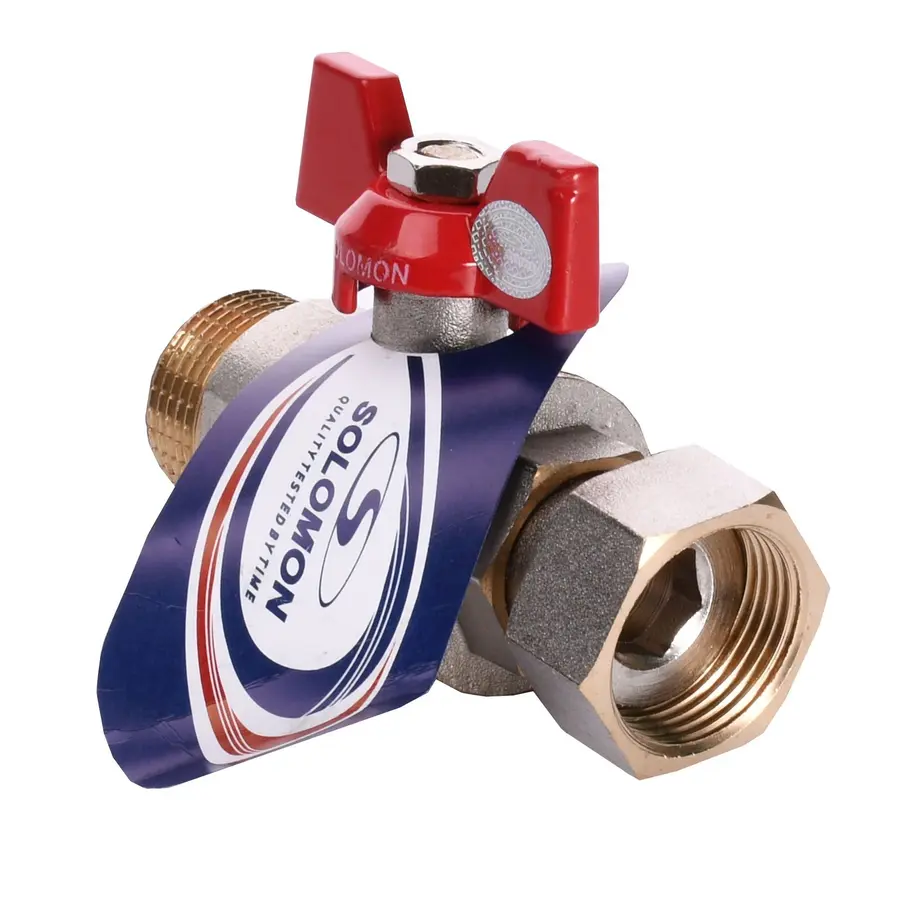 Кран кульовий прямий з накидною гайкою SOLOMON 3/4″ ЗВ PN40 160406