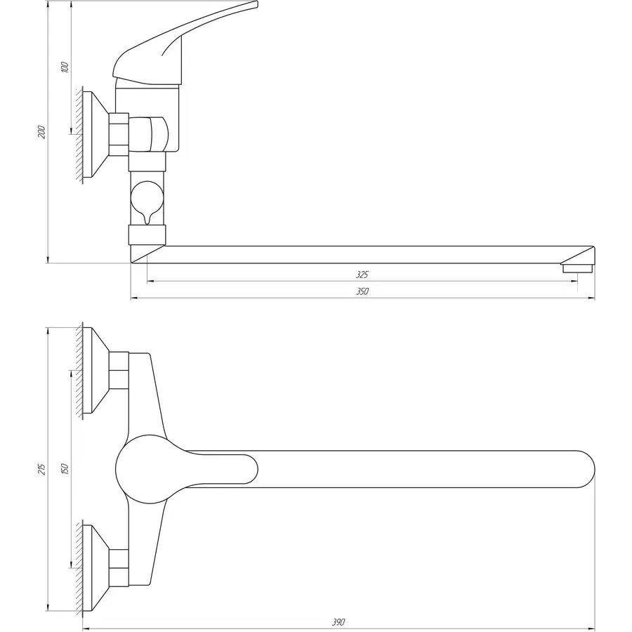 Змішувач для ванни Globus Lux Solly GLSO-0108