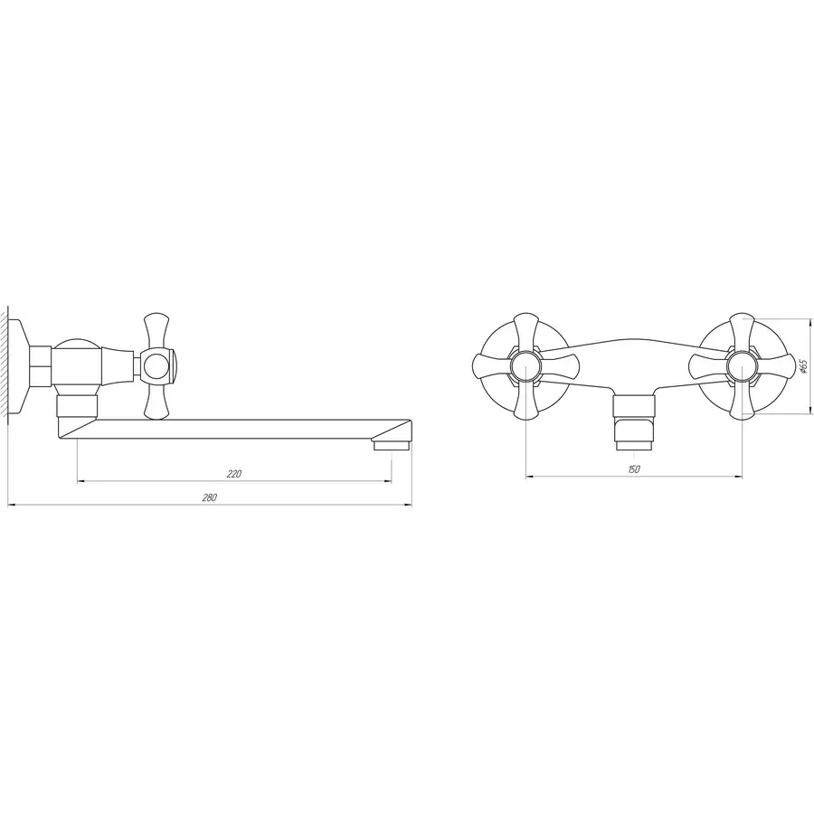 Смеситель для кухни DOMINO DKF-027-117-CRUIZE настенный