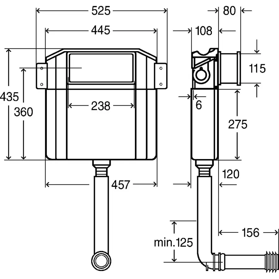 Бачок прихованого монтажу д/підлогового унітазу Visign 2H Viega 622220