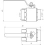 Кран шаровой прямой PROFESSIONAL 1 1/2 "ЗВ КР PN40 QP152