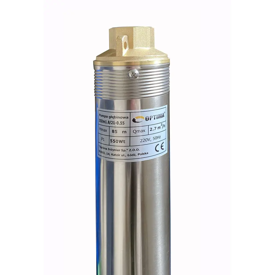 Насос свердловинний з підв, стійк, до піску 3″ OPTIMA 3SDm1,8/21 0,55 кВт 85м +пульт+кабель 60м NEW