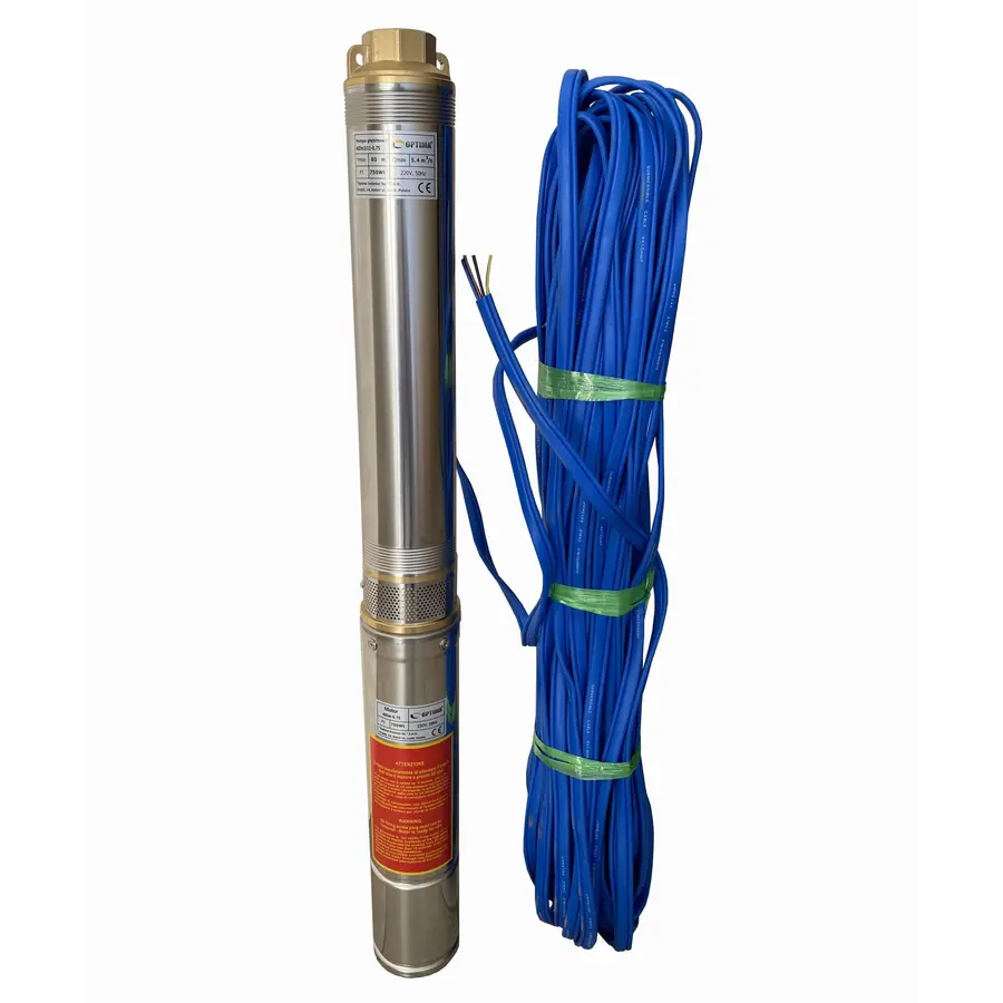 Насос свердловинний з підв, стійк, до піску OPTIMA 4 SDm 3/11 0,75 кВт 80 м + пульт+кабель 50 м NEW