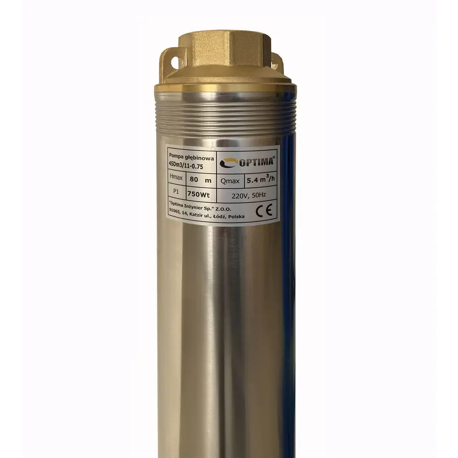 Насос свердловинний з підв, стійк, до піску OPTIMA 4 SDm 3/11 0,75 кВт 80 м + пульт+кабель 50 м NEW