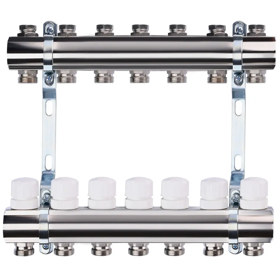 Коллектор с регуляторами и креплением ECO 001B 1 "x7